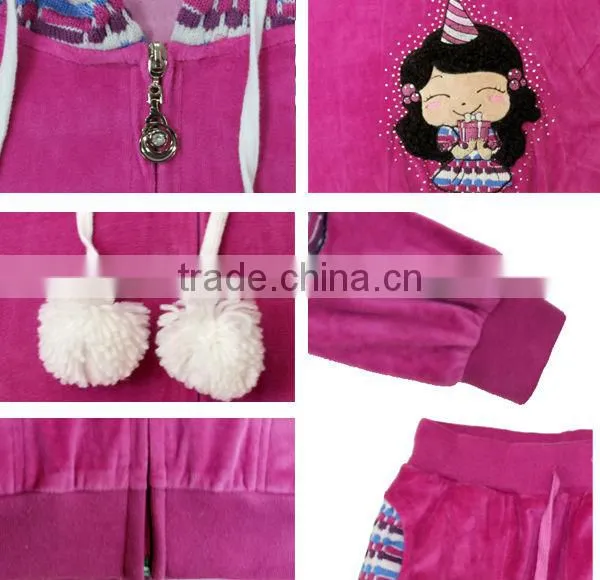 2016 hot high quality fashion cheap velour tracksuits wholesale