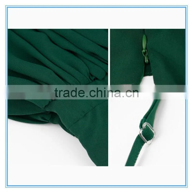 Women Chiffon New Style Empire Waist Green Maxi Dress Long One Piece Dresses