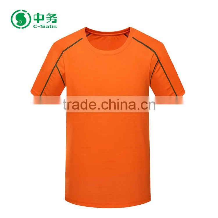 New Design Summer Outdoor Breathable 100% Polyester Mens Athletic Running T Shirt