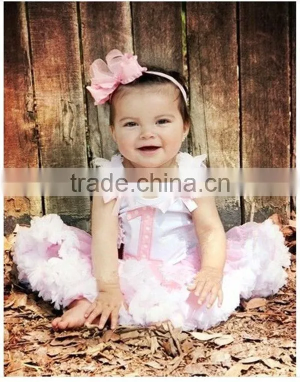 Sweet Heart white top red pettiskirt in set with bowknot for Patriotic