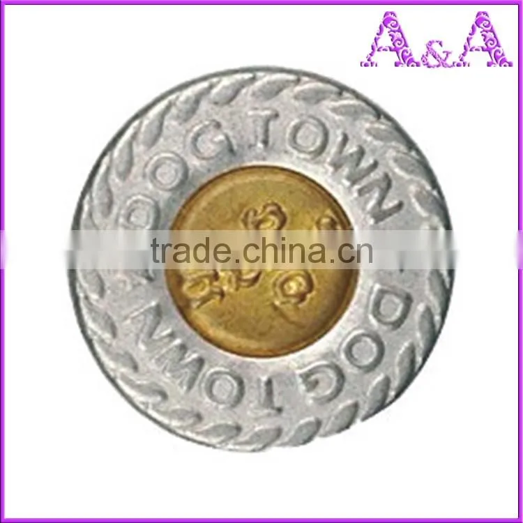 Wholesale custom zinc alloy metal botton jeans button for lady jeans