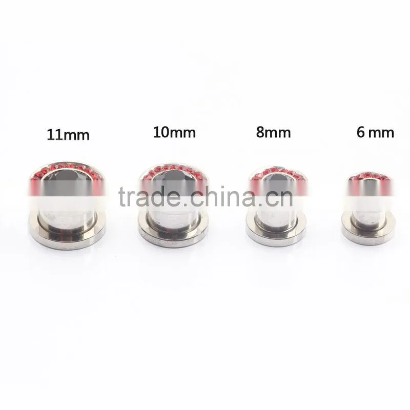 Custom Hollow Surgical Ear Gauge Earrings Flesh Tunnels Piercing Body Jewelry