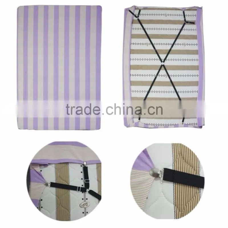 Dubaa Crisscross Bed Fitted Sheet Fasteners Strap Grippers Suspenders Mattress 4 Black