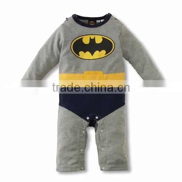 2016 cartoon superman cotton baby boy romper