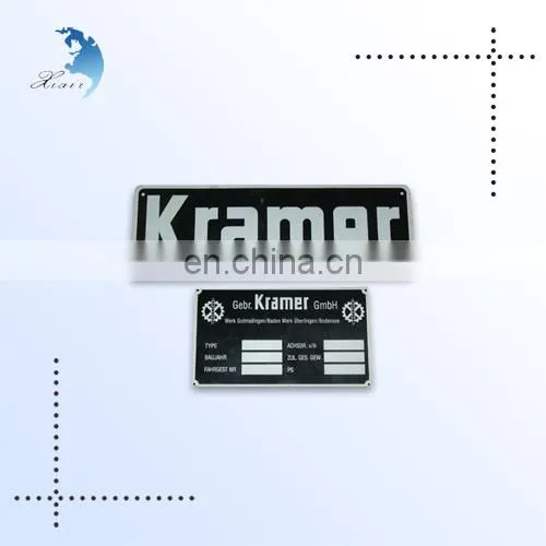 Competitive Price Promotional Screen Printing Aluminum Introduction Of Machine Nameplates