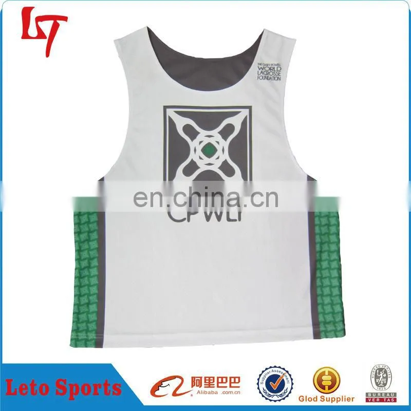 reversible training shirt lacrosse jersey men's singlet wholesale