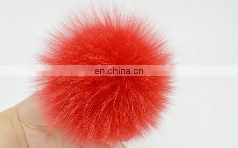 2016 Fashion Genuine Fox Fur Hat Accessory Pom Poms Wholesale Fur Ponpon