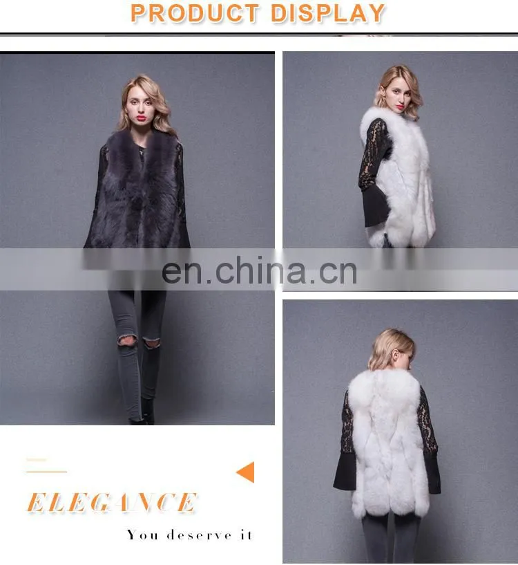 New products women winter fox fur gilet Real fur Vest