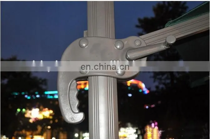 Outdoor Solar Roma Hanging Umbrella With LED Light,Can Be Rotated 360Degree