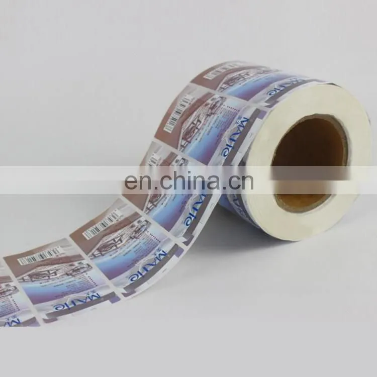 China manufacture custom waterproof sticker roll /colorful trademark stickers