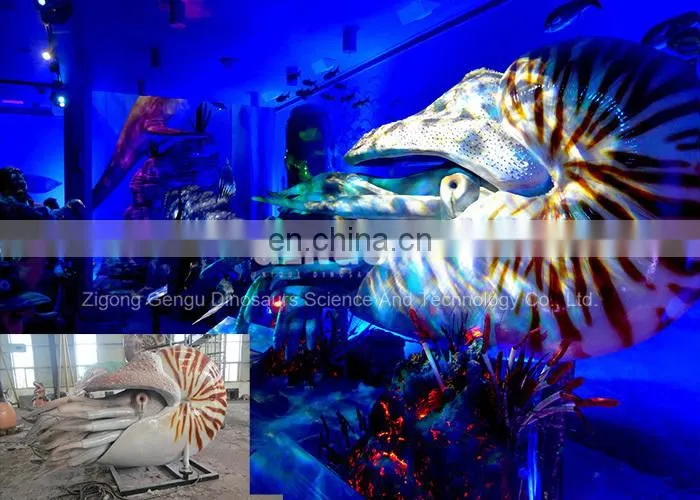 Indoor Playground High Quality And Colorful Animatronic Nautiloidea Model