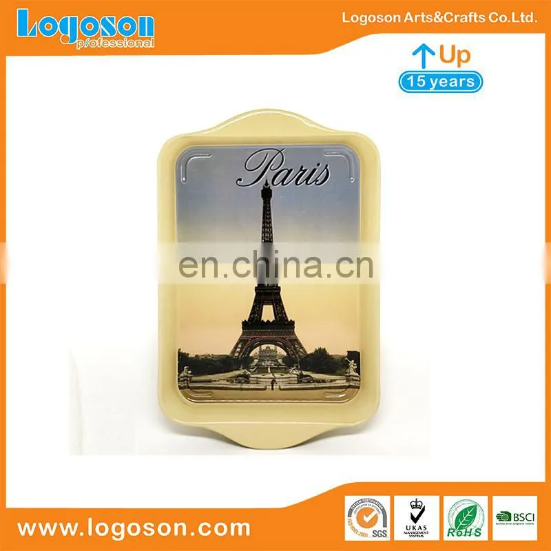 2018 New Product Paris Custom Made Metal Souvenir Eiffel Tower Tray