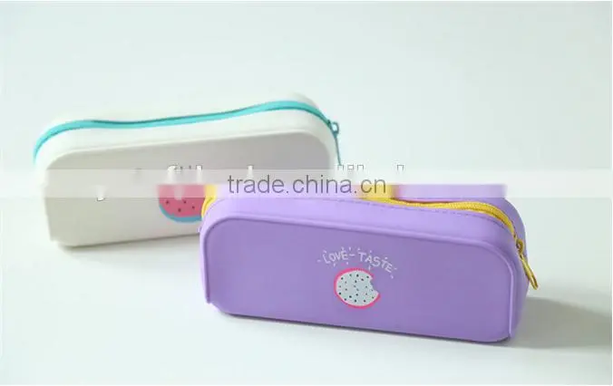 Stock!Silicone Pencil Bag School Office Silicone Pen Cases / Wholesale Colorful Pencil Bag