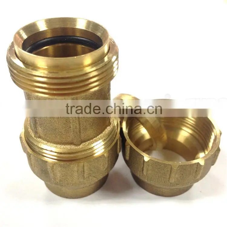 2016 female / equal straight DZR brass screw fittings for PE pipes