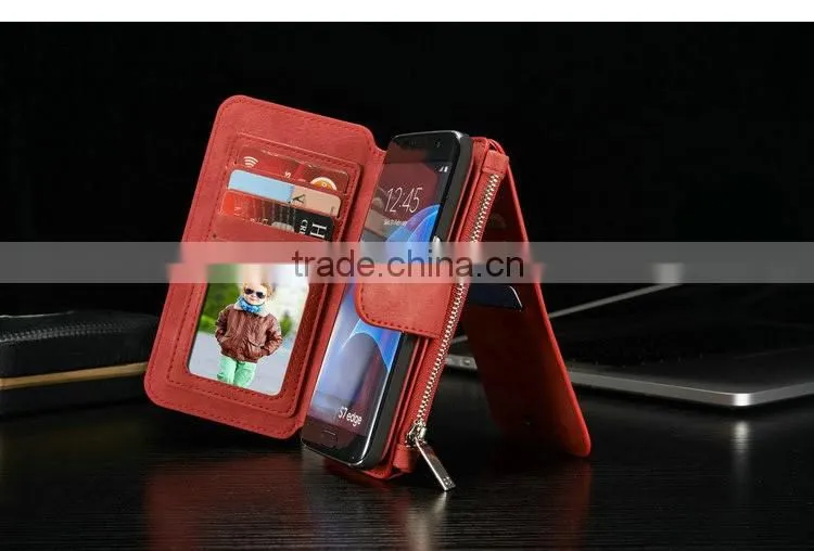 2016 Factory Wholesale Phone Case For Samsung S7/S7 edge Case Leather Wallet