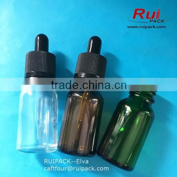 18/410 child proof and temper ring glass dropper with pipette, glass dropper cap
