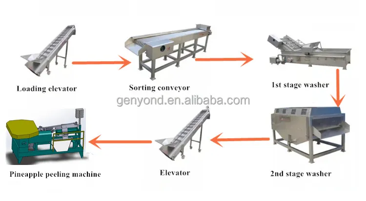 High Efficiency Canned Pineapple Processing Plant / Pineapple in Syrup Processing Line