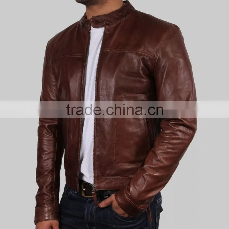 man genuine leather jacket