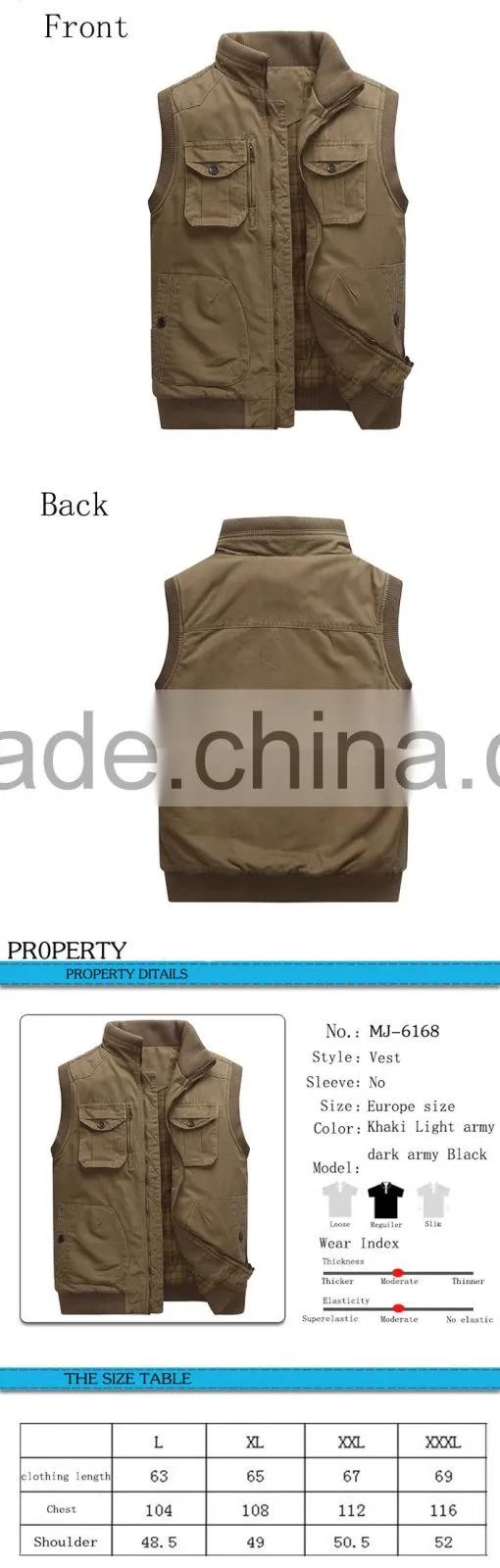 Casual waistcoat outdoor mens fishing vest