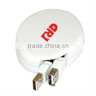 2 meter retractable rj45 cable and 1.5 meter retractable usb cable