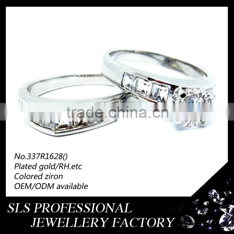 Shengleishi hot sale light weight silver engagement couple rings