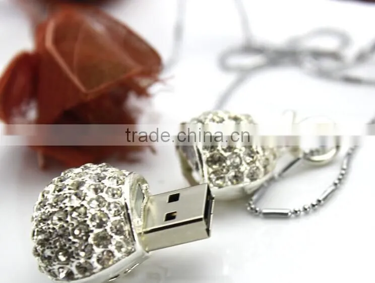 Crystal Jewellery 32GB USB in Silver Memory Stick