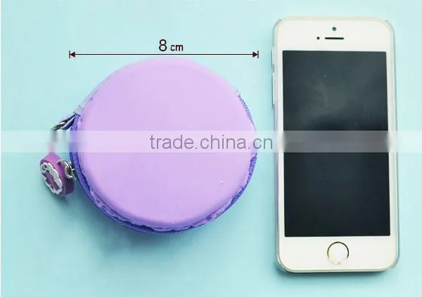 High quality Macaron Cake Shape Silicone Waterproof Coin Purses