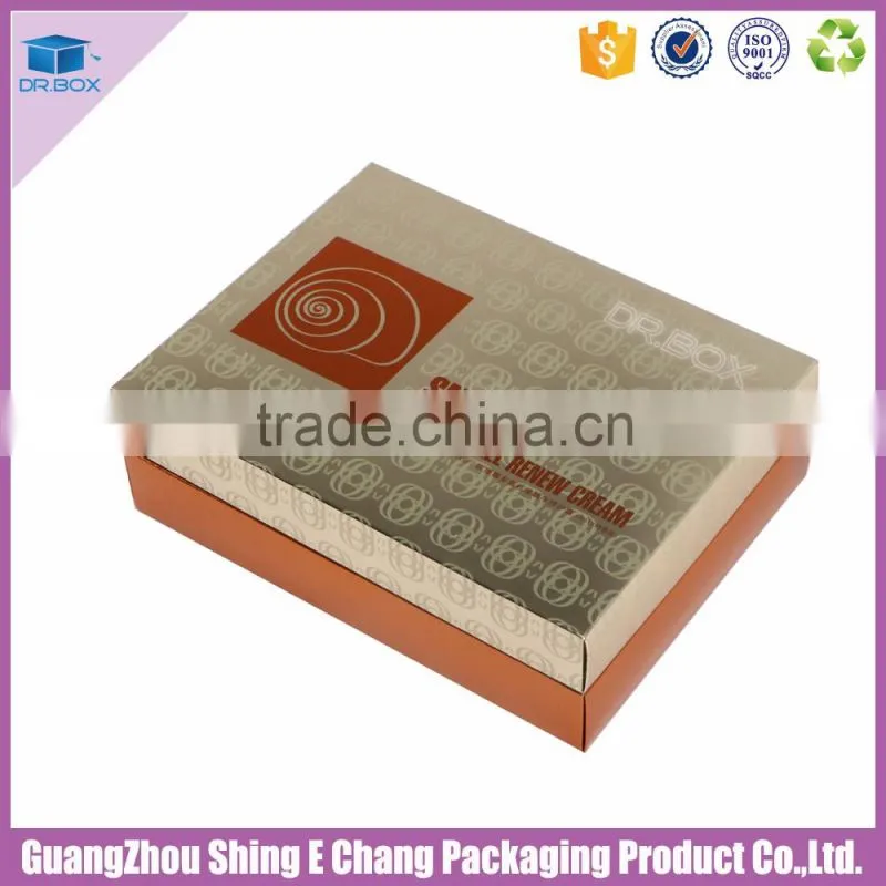 2016 top quality customized recycled cosmetic paper box