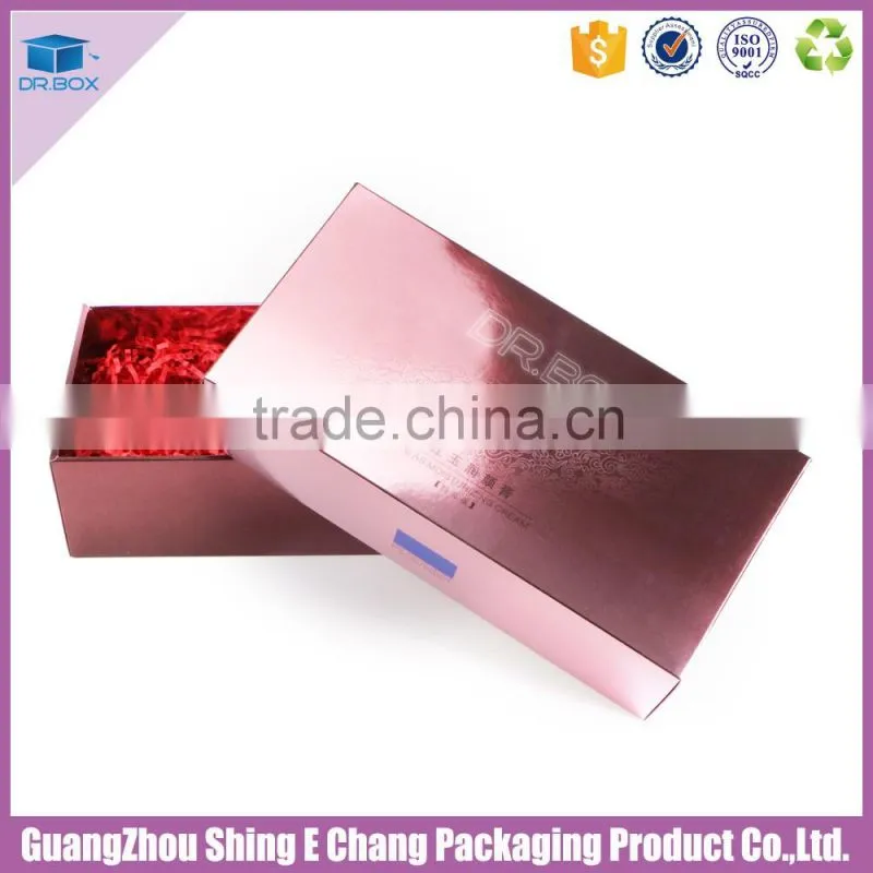 Your best choice silver cardboard cosmetic box,cosmetic packaging
