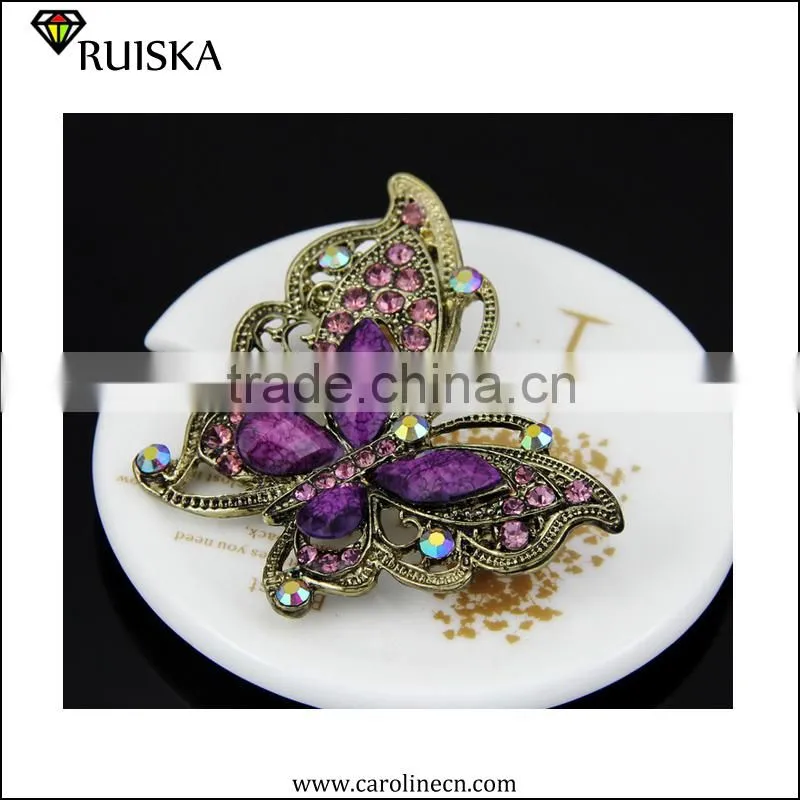 Caroline Fashion New Design Vintage Bow brooch With Crystal