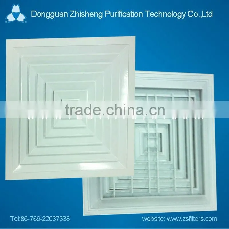 ZS-FS Aluminum Square ceiling air diffuser with damper