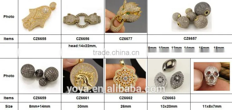 CZ6656 CZ micro pave Jewelry Making Supply, Gold leopard head Hook Clasps