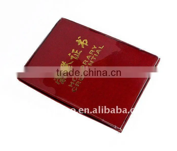 Flocking Cloth Gold Foil Stamping Logo Letter of Appointment Holer