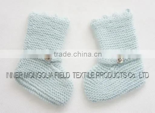 100% Pure Cashmere Multi-color Hand Crochet Baby Socks Gift