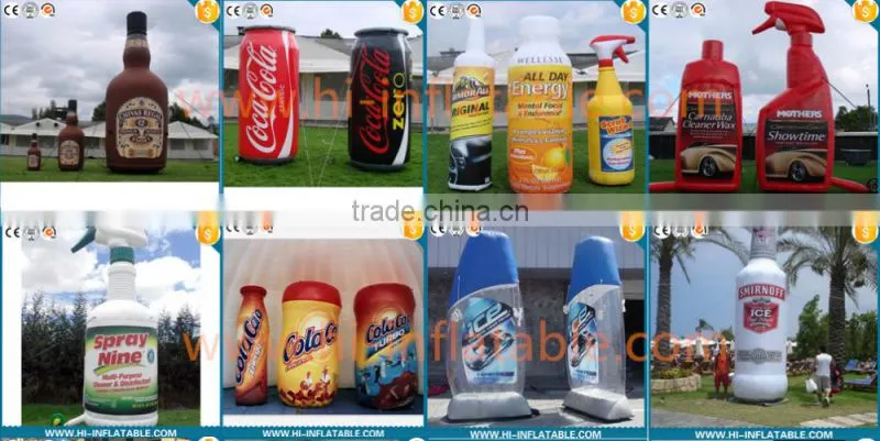 Attractive Outdoor Dispaly/Advertising Inflatable Bottle/Inflatable Beer for promotional