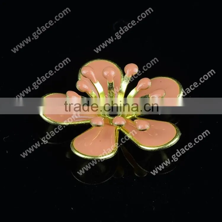 Epoxy metal flower craft, drip diamond double camellia flower craft