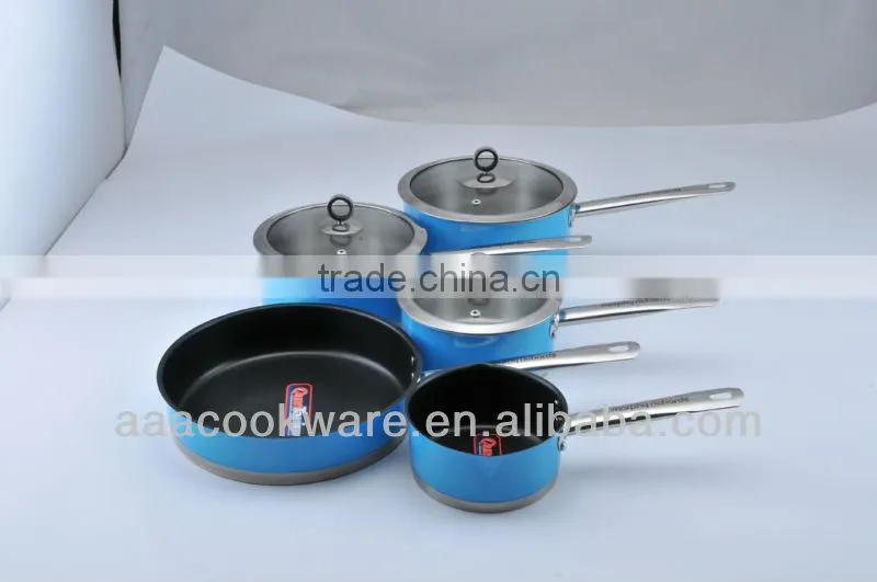 Transparent high-temperature painting stainless steel kitchenware sets