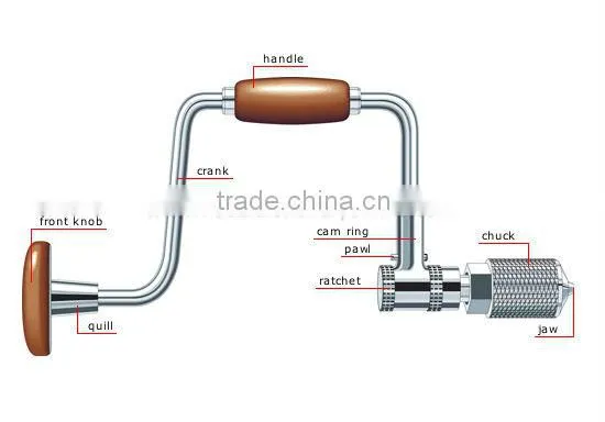 Ratchet Bit Brace/Ratched Drill Tool/Hand Brace Drill WR7009