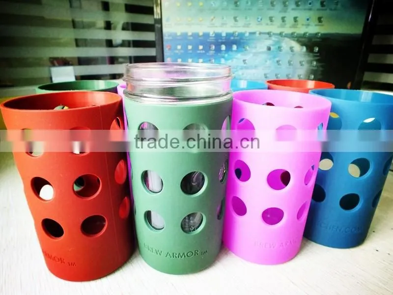 High quality silicone glass water bottle sleeves