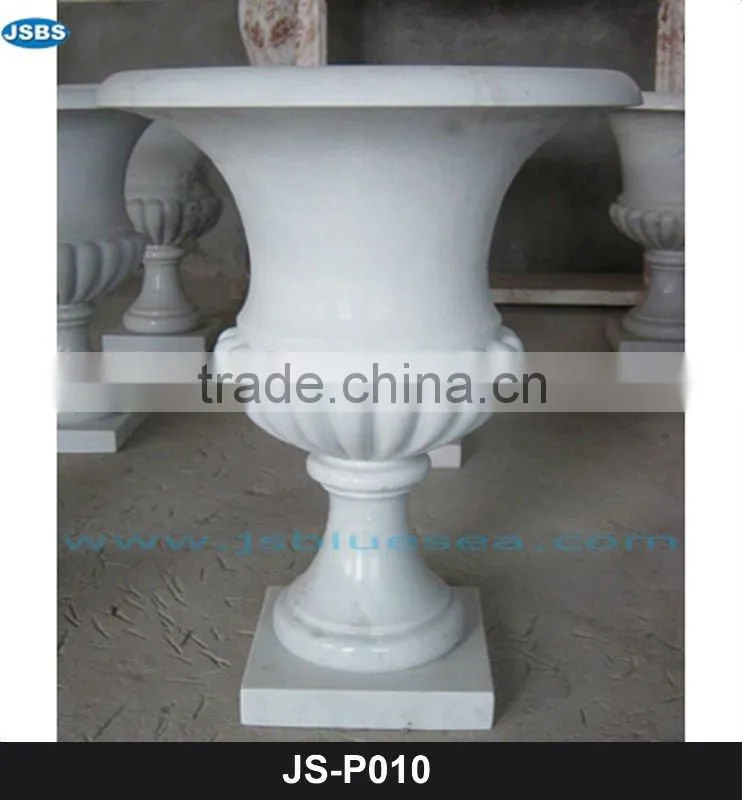 Hand carved natural stone flowerpot