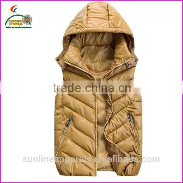 duck down vest with hood