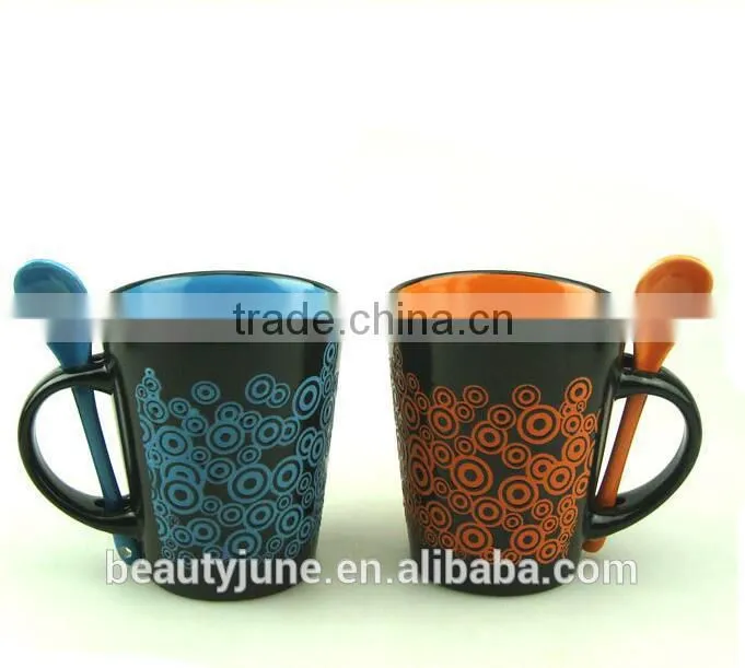 white ceramic mugs personalised mugs with spoon for christmas best selling products