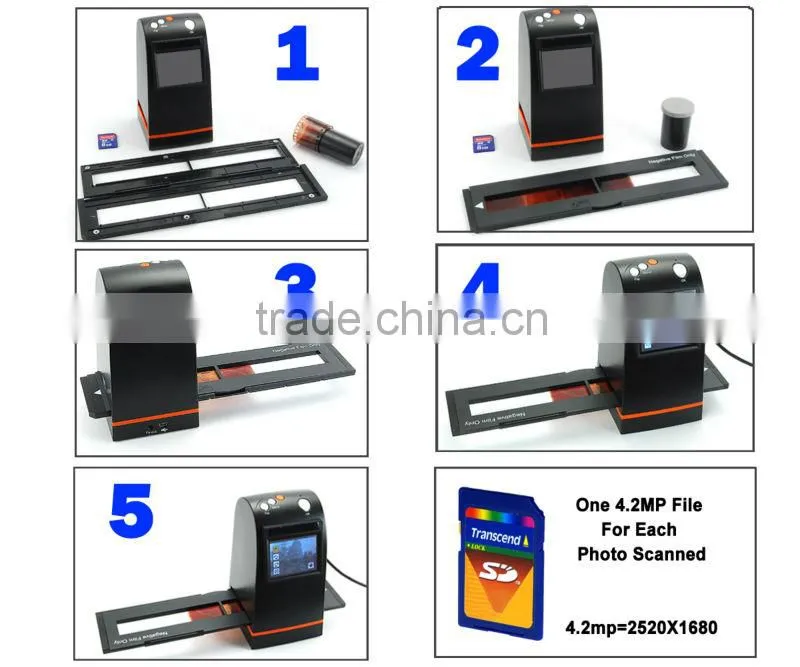 2.36"LCD negative & slides USB film scanner