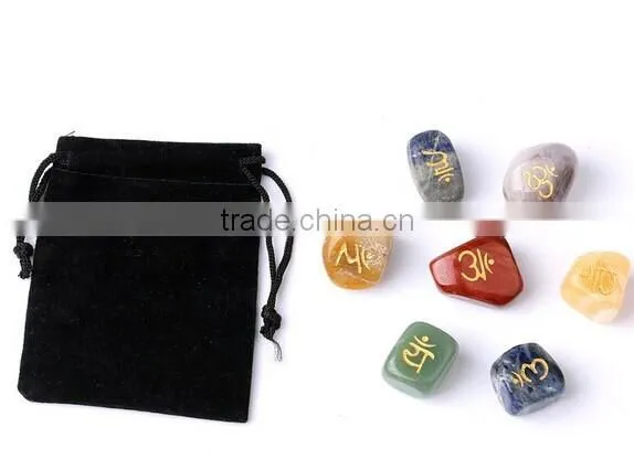 Sankrit Usui chakra chip stones in glass bottles