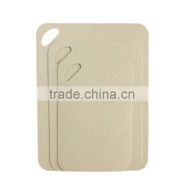 2016 new product bamboo fiber flexible chopping board set