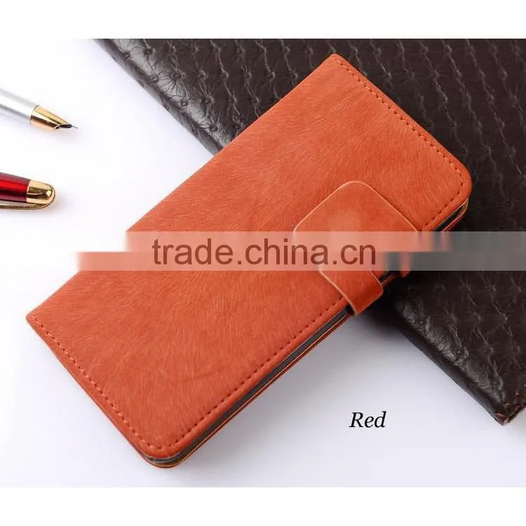 Soft feel classic squirrel grain flip leather cover case for xiaomi 5