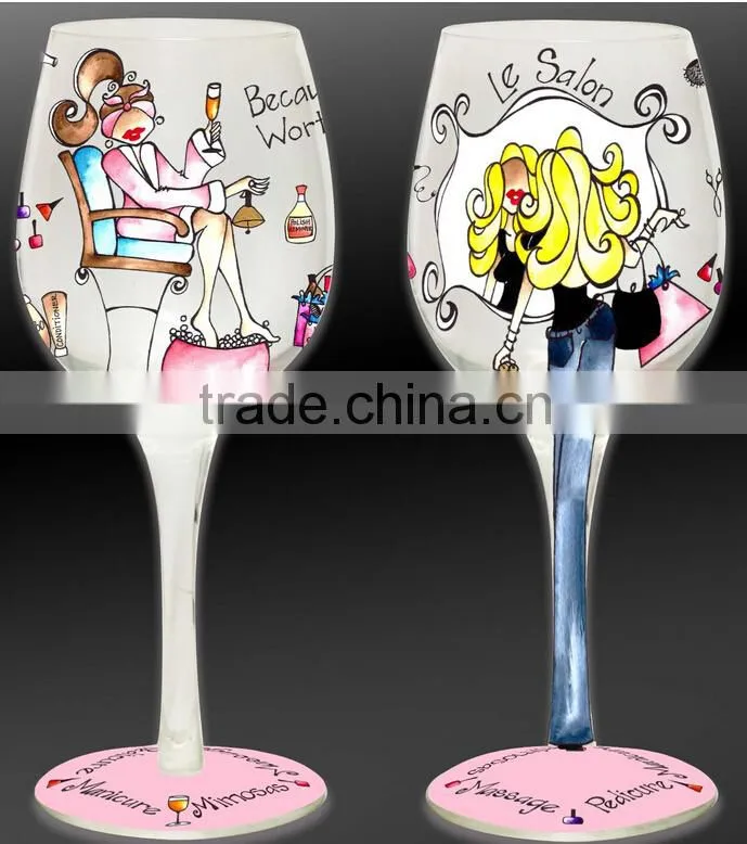 Vampire shaped wine decanter clear transparent with foot manufacturing handmade home decor