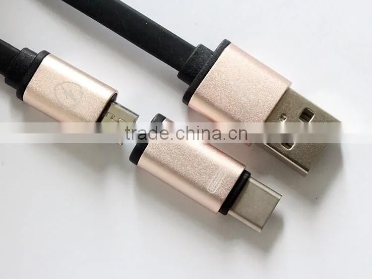wholesale factory multifuction 2 in 1 Type C cable