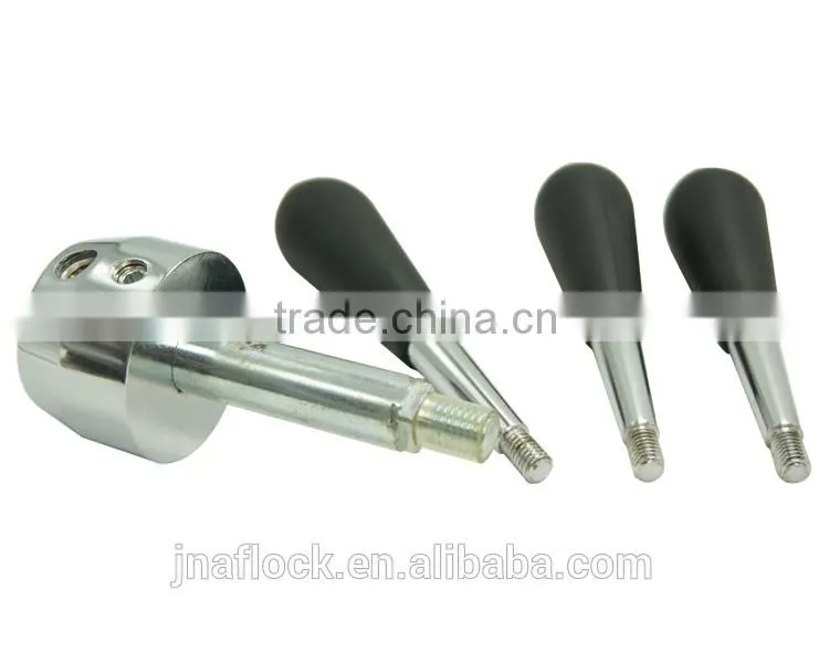 Alibaba express China New designed 3 spoke rubber coating stainless steel safe handle for safe and vault