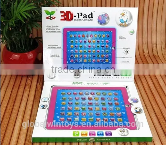 2015 new learning pad gw-tys2911J touch screen pad kids educational toys abc multipurpose toy learning machines